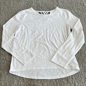 Old Navy White Long-Sleeve Tee with Back Strap Detail